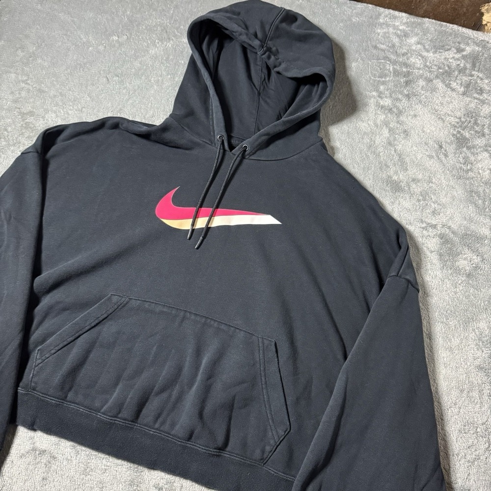 Nike Sportswear Icon Clash Fleece Hoodie Womens XL in Black CU5108-010